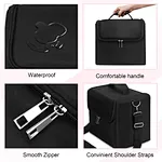 Travel makeup bag with compartments